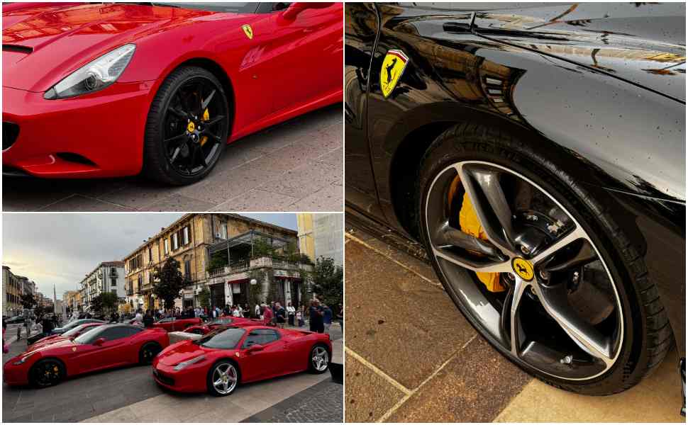 Ferrari su Corso Mazzini a Cosenza