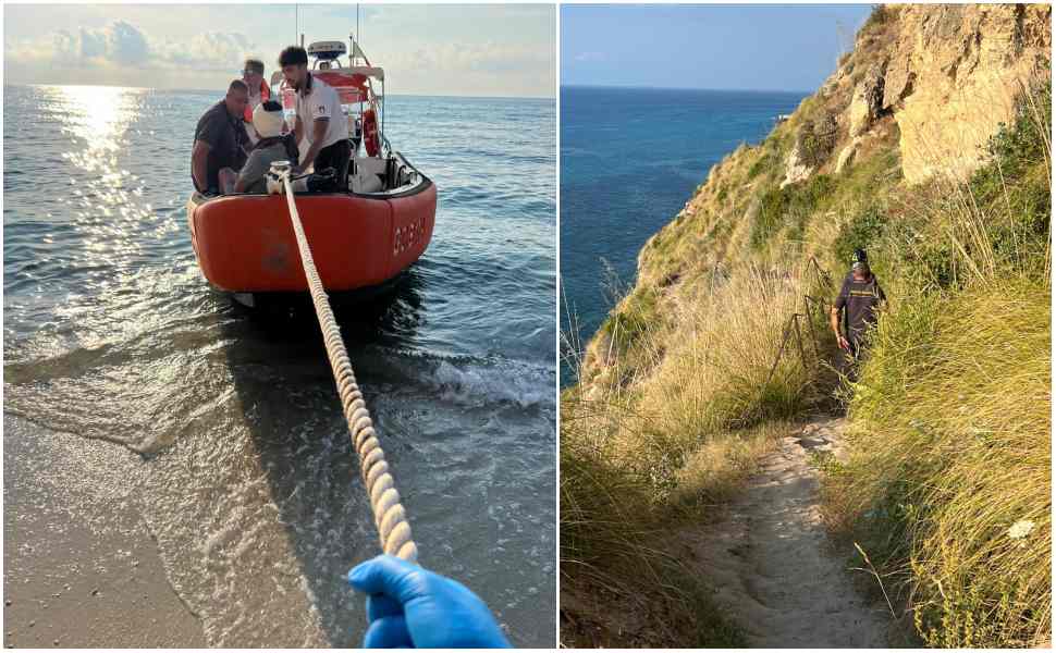 Scivola dalla scogliera e cade a picco in mare, 50enne salvato dalla Guardia Costiera 52 Guardia Costiera salvataggio 2