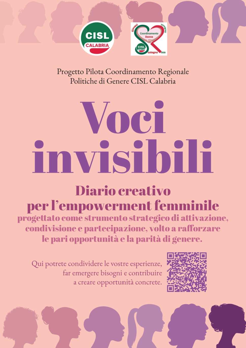 Progetto “Voci Invisibili”: CISL Calabria dà voce al lavoro e alla condizione delle donne 52 Manifesto Voci invisibili CISL Calabria