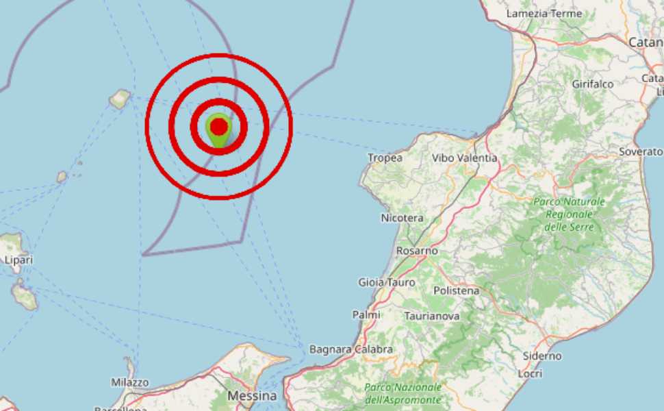 Terremoto Tirreno Vibonese 4.7