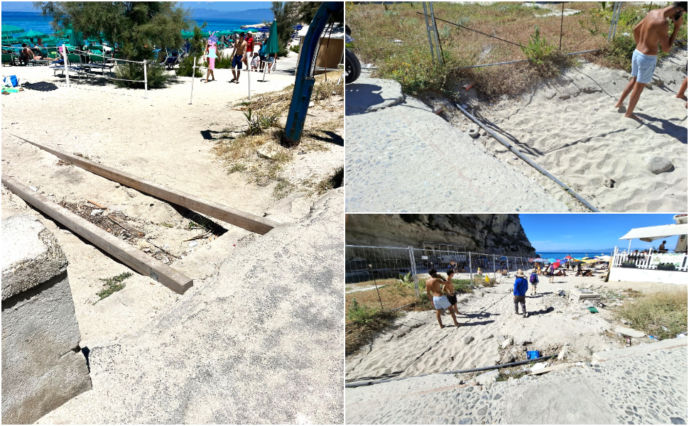 accesso spiaggia Tropea