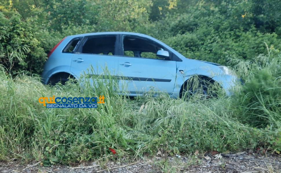 Rende, auto abbandonata tra la vegetazione su via XX Settembre. Residenti chiedono la rimozione 53 auto abbandonata rende via XX Settembre 01