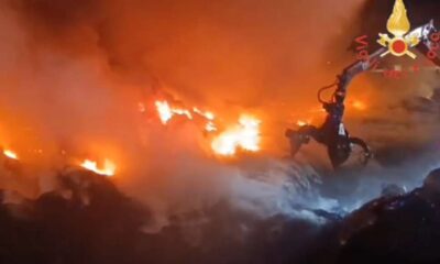 incendio lamezia pneumatici gomme