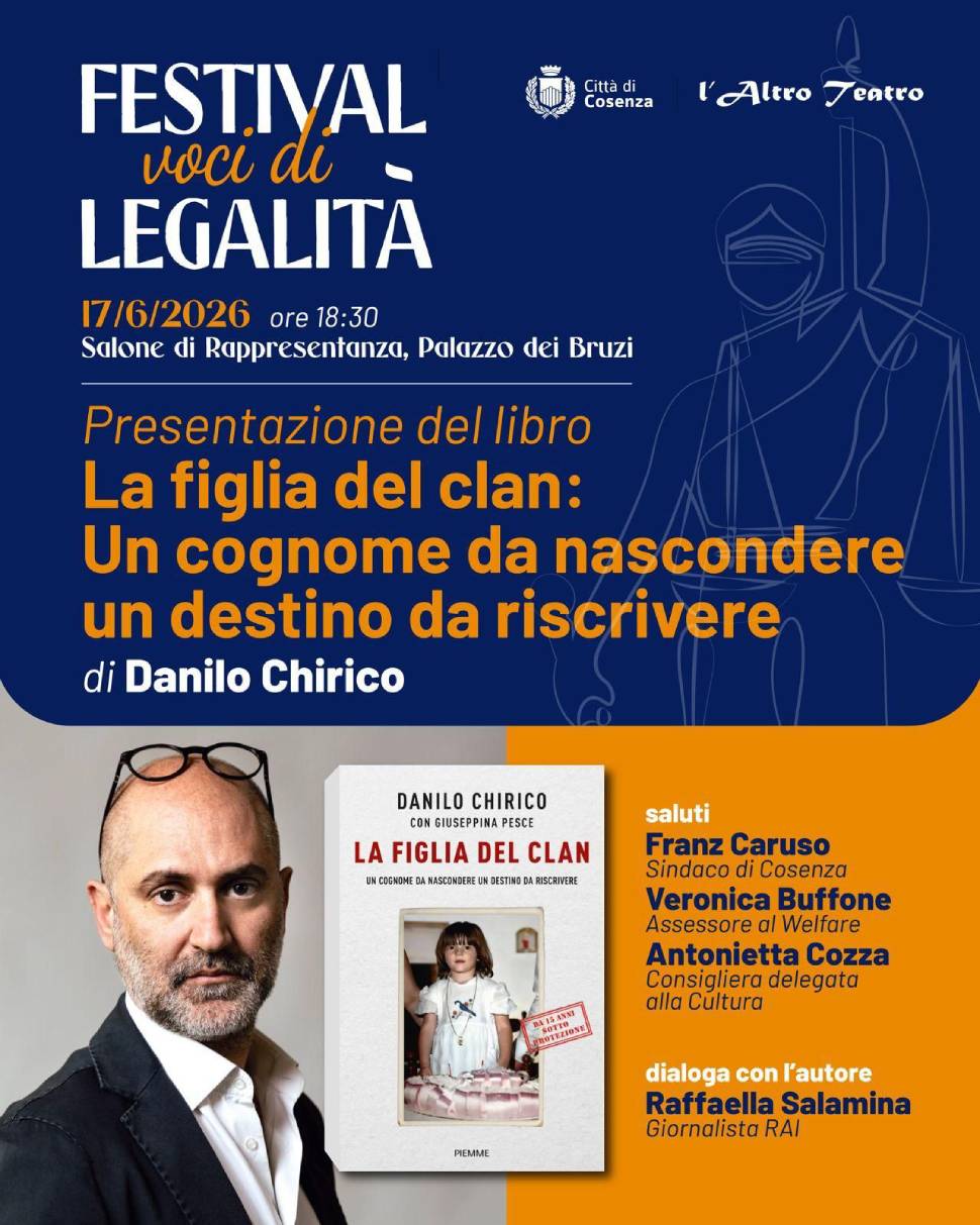 Festival “Voci di Legalità”: 2 appuntamenti a Cosenza, cultura e partecipazione contro le mafie 52 la figlia del clan - Festival Voci di Legalità 02