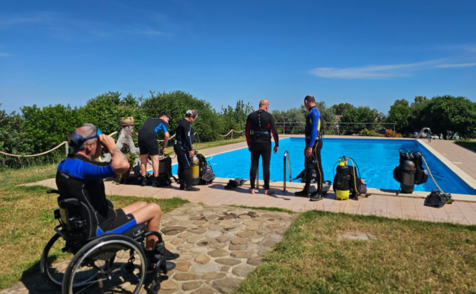 Ad Amendolara il primo brevetto subacqueo di 1° livello per una persona con disabilità 55 superabile - Amendolara 04