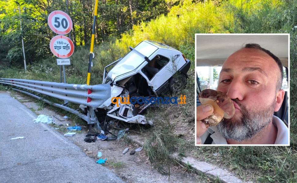 Tragico incidente in Sila: il sorriso spezzato di Alessandro, domani avrebbe compiuto gli anni 52 Alessandro Grosso incidente-Statale-107-Fago-del-Soldato 01