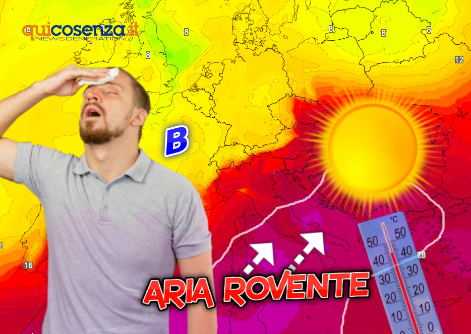 Caldo Africano infernale: prima fase al Nord, poi l'aria rovente investirà anche la Calabria. Picchi oltre i 40 gradi 213 Caldo Africano Luglio 2026