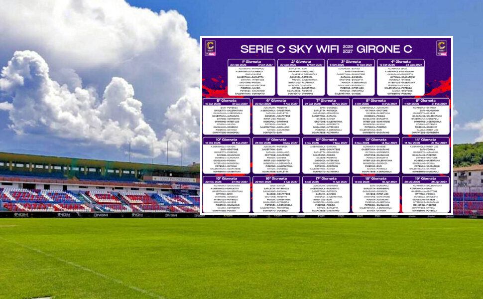 Calendario Cosenza Seire C 2026 2027
