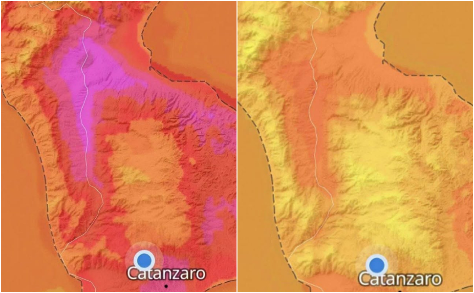 Cambio meteo Calabria caldo africano
