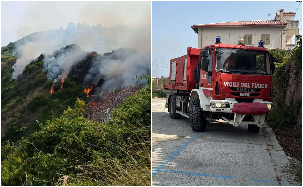 Incendi Calabria costa degli dei
