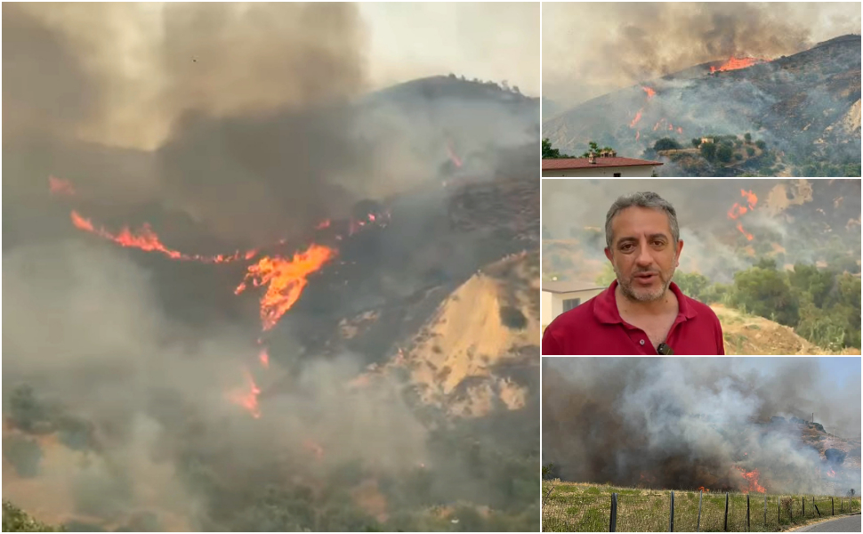 Calabria assediata dagli incendi. Fiamme e paura a Cassano All’Ionio, il sindaco “situazione difficile, Pronti allo sgombero” 84 Incendio rogo Cassano All'Ionio