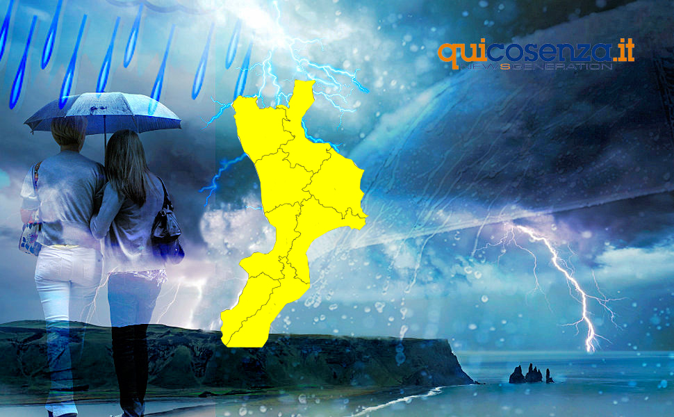 Dopo il fresco forti rovesci e temporali. Si accende l’instabilità sulla Calabria, allerta gialla per oggi 24 luglio 213 Meteo Calabria maltempo piogge rovesci e temporali allerta gialla