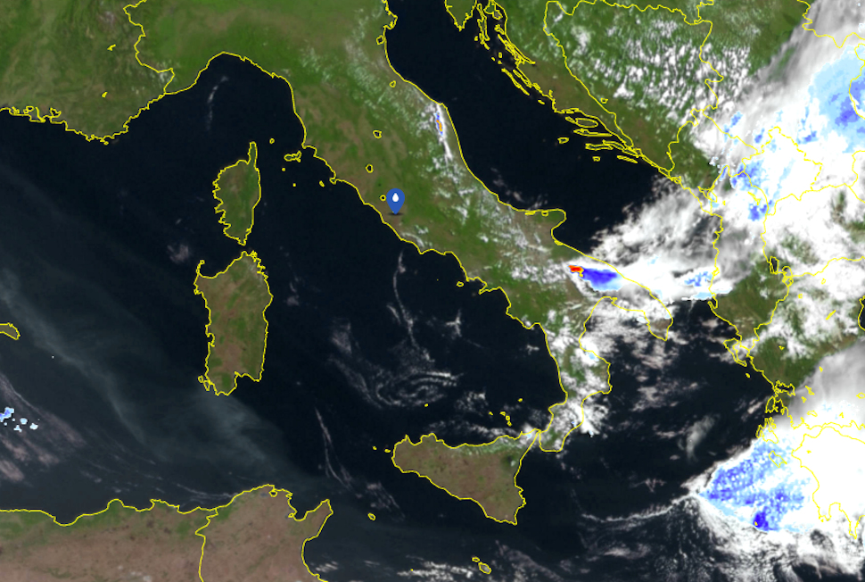 Rovesci e temporali meteo Sat Calabria