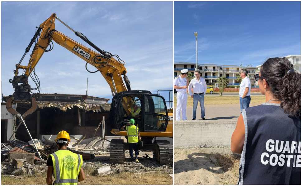 Schiavonea, avviata l'ultima demolizione su un'area di 2500 m²: è quella dell'ex lido "Scarafaggio" 114 Schiavonea_demolizione ex lido _Scarafaggio