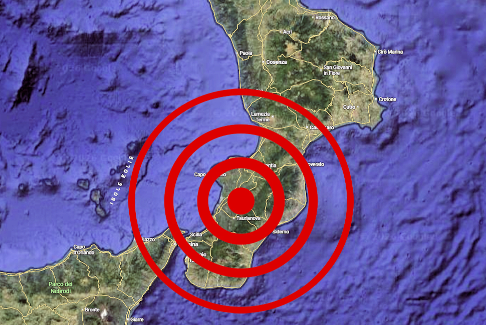 Trema la terra in Calabria. Due scosse di terremoto nel reggino, la più forte di magnitudo 3.5 213 Scosse di terremoto Calabria