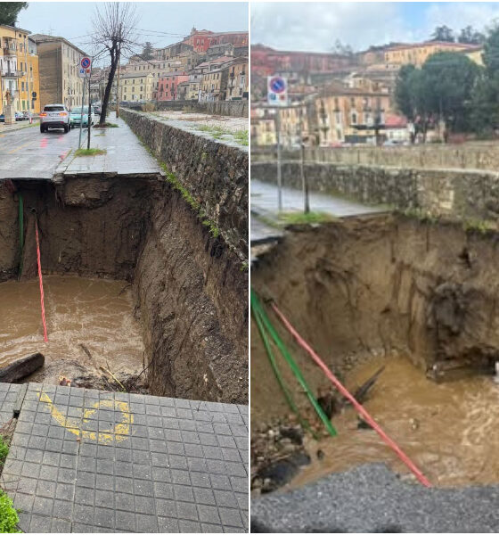 Voragine via Dante Alighieri Cosenza