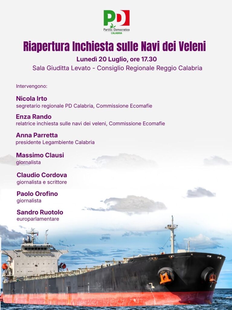 Navi dei veleni, il Pd Calabria chiede la riapertura dell'inchiesta parlamentare 52 image0