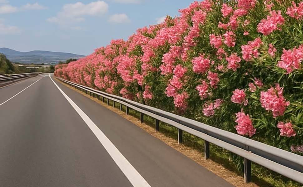 Oleandri "preziosi", dalla protesta di Cosenza al ruolo sulle strade: resistente e utile all'ambiente 53 oleandri strade 02