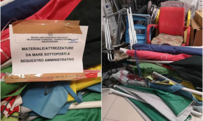Amendolara sequestrati ombrelloni e lettini segnaposto