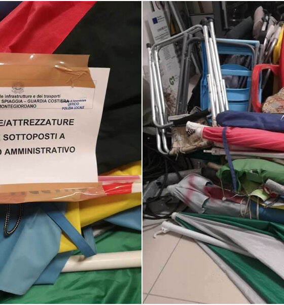 Amendolara sequestrati ombrelloni e lettini segnaposto