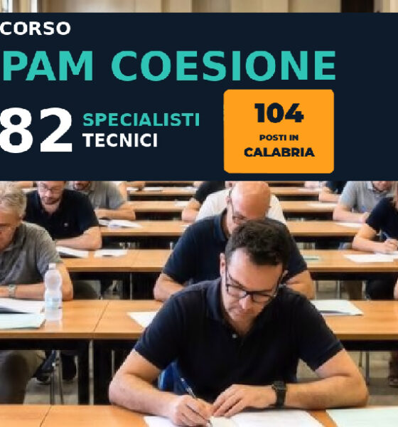 Concorso RIPAM Coesione 2026 Pubblica Amministrazione: 882 posti a tempo indeterminato al Sud, 104 in Calabria – BANDO 56 Concorso ripam coesione 2026 pubblica amministrazione calabria