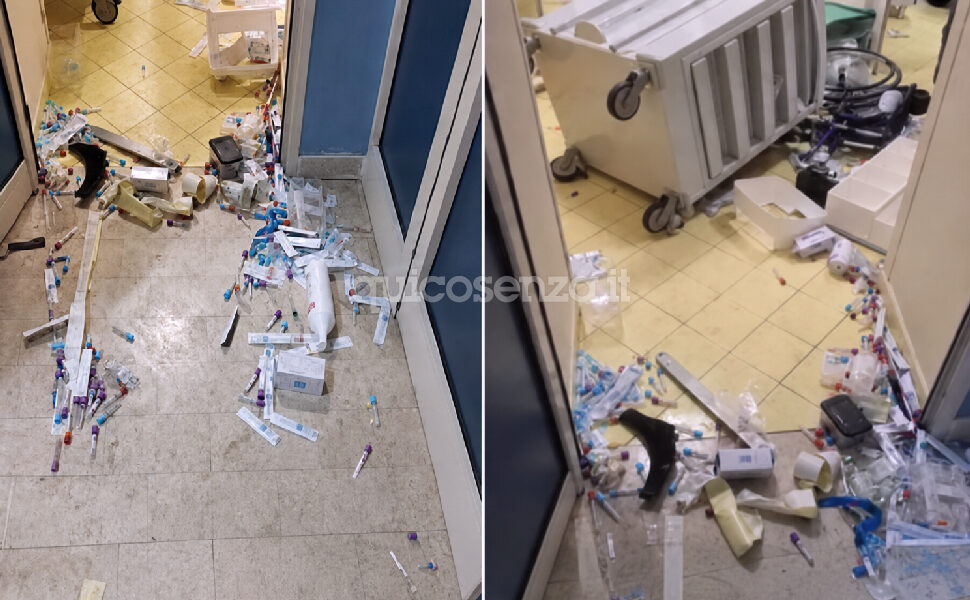 Devasta il pronto Soccorso di Cosenza