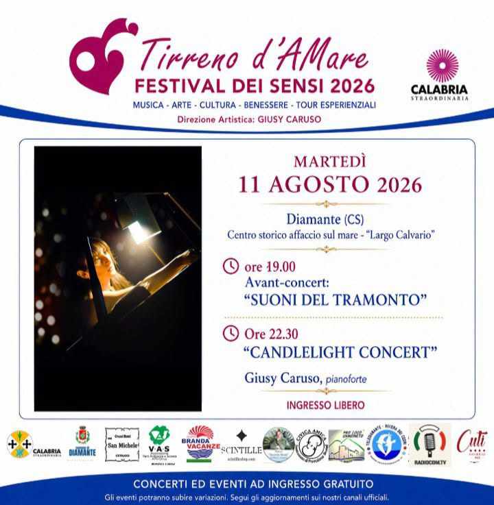 "Tirreno d’AMare Festival", doppio appuntamento con la pianista Giusy Caruso a Diamante 53 Diamante Tirreno d'Amare Giusy Caruso