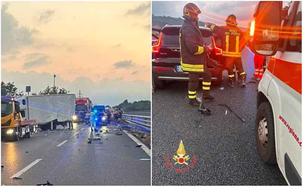 Incidente sull'autostrada A2: scontro tra auto e furgone, 4 feriti e code chilometriche 210 Incidente_A2
