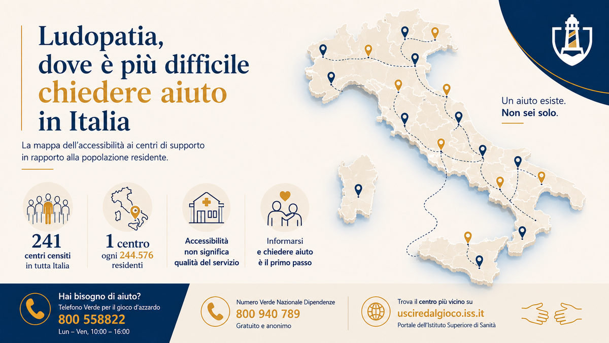 Ludopatia e gioco d'azzardo: la Calabria è la regione dove è più difficile chiedere aiuto. Un centro ogni 1,8 milioni di abitanti 52 Ludopatia Calabria_01
