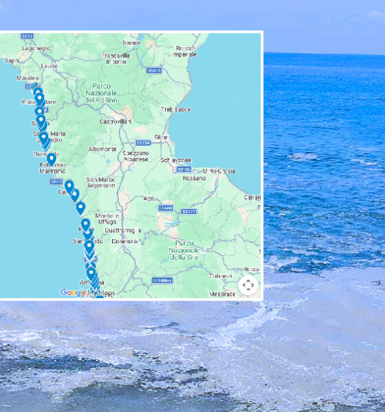 Mar tirreno campioni acqua mare Arpacal valori