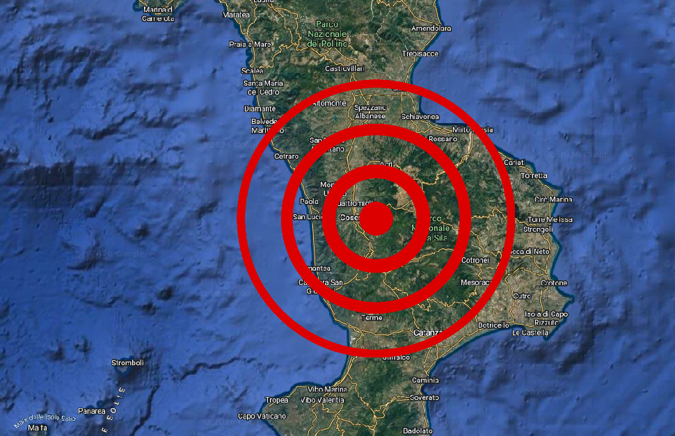 Scossa di terremoto avvertita anche a Cosenza e Rende. Epicentro a Celico, magnitudo 3.5 52 Scossa di Terremoto Celico