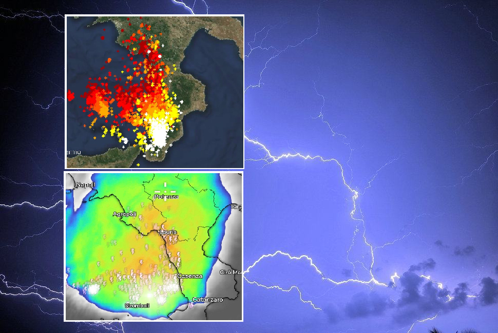 Tempesta di fulmini e temporali
