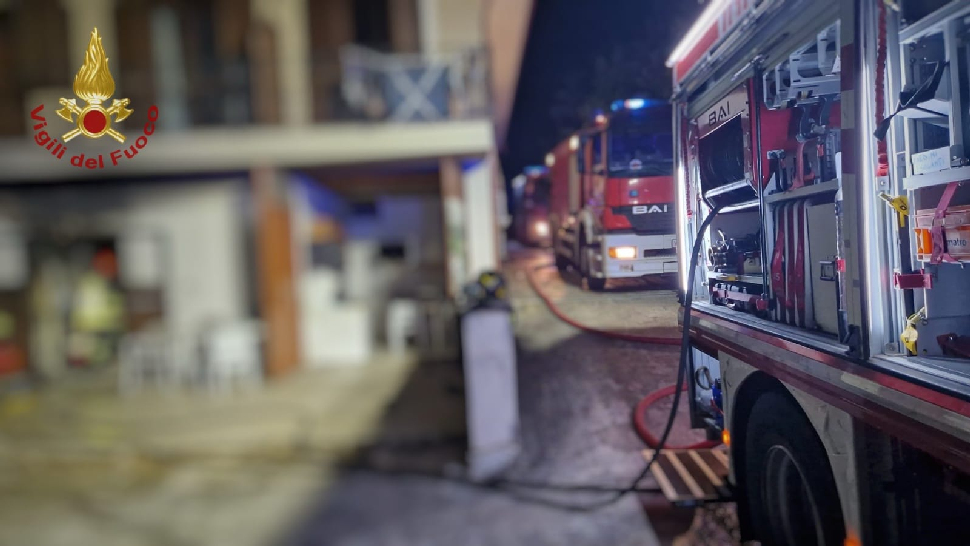 Vigili del fuoco esplosione bombola