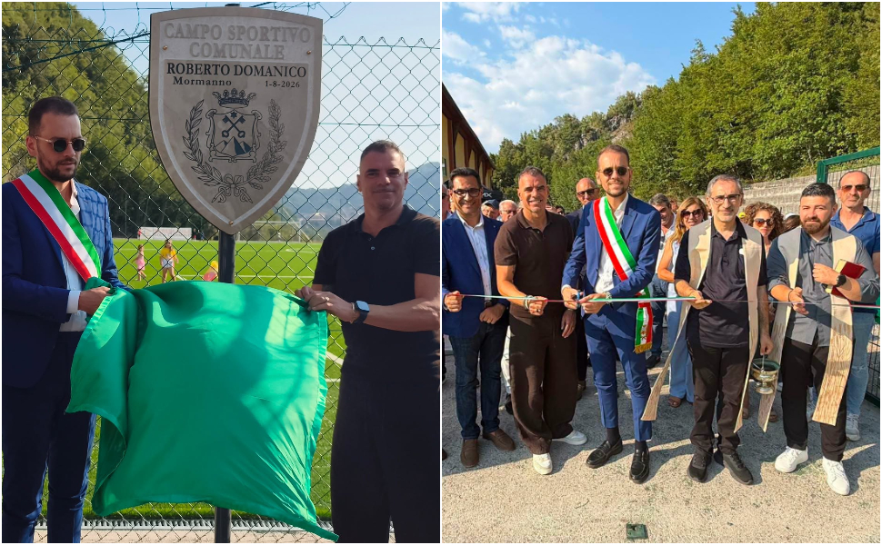 Mormanno festeggia il nuovo campo sportivo da 750 mila euro: alla cerimonia anche Simone Perrotta 89 campo sportivo mormanno - simone perrotta