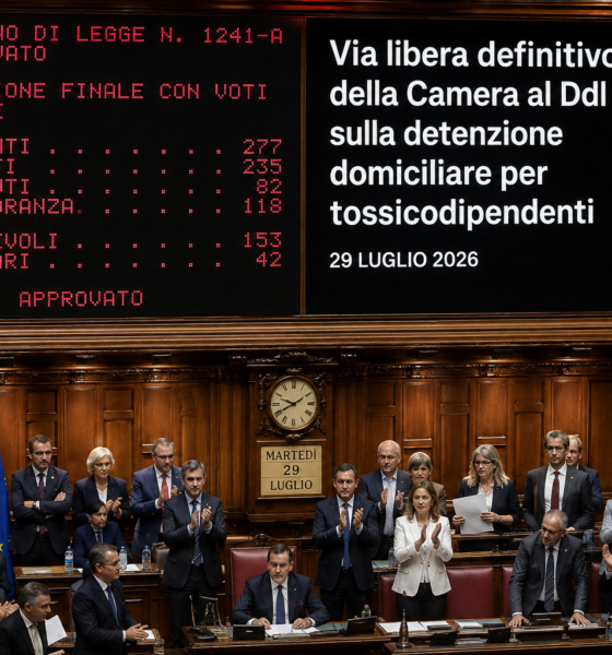 L’Intervista. Domiciliari per detenuti tossicodipendenti: come funzionerà il nuovo sistema - VIDEO 56 L’Intervista. Domiciliari per detenuti tossicodipendenti: come funzionerà il nuovo sistema