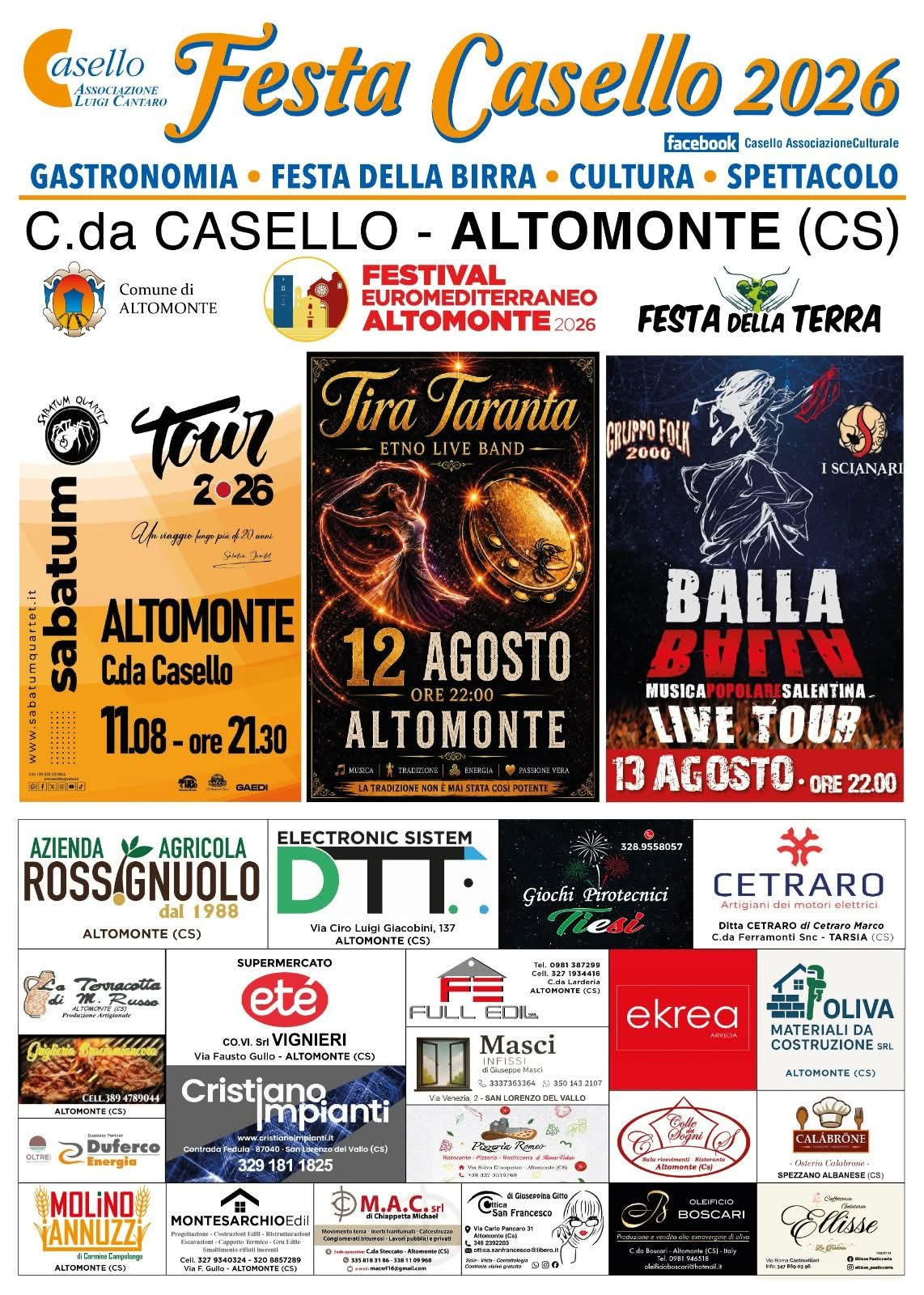 festa casello 2026 Altomonte
