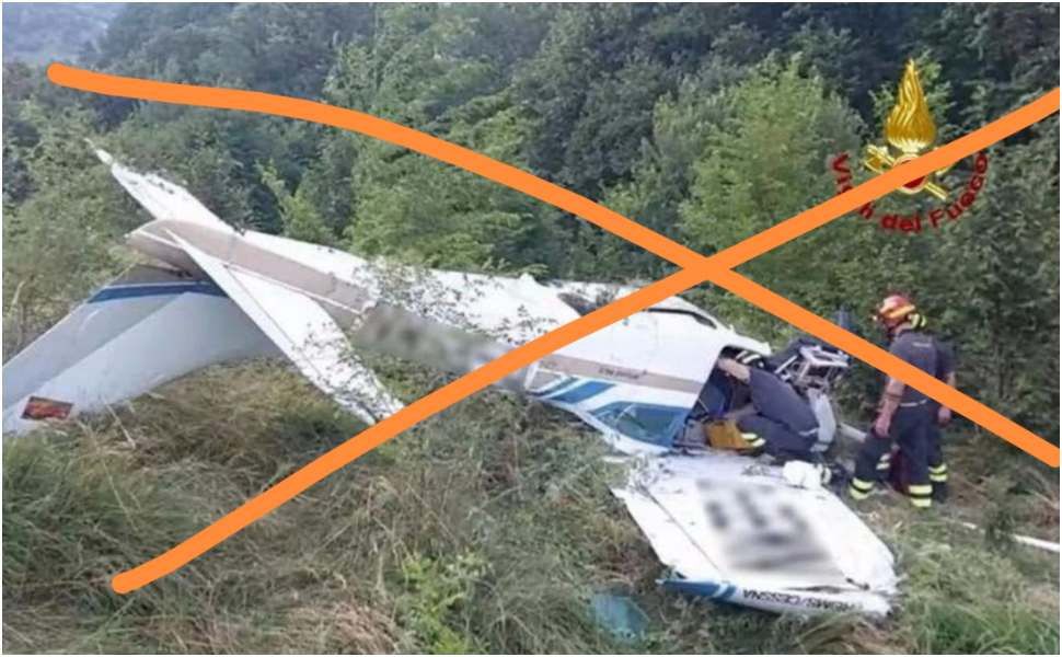 Ultraleggero precipitato a Fuscaldo, è allarme per le foto fake: «Non mostrano la realtà dell'incidente» 89 foto-fake-ultraleggero-fuscaldo-vigili-del-fuoco