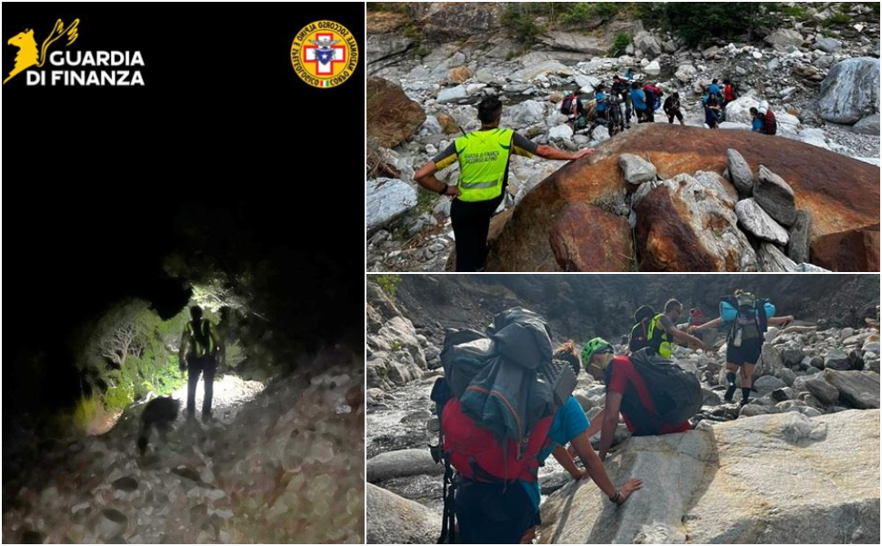 Gruppo scout bloccato in una zona impervia: recuperate nella notte 18 persone, tra cui 8 minori 213 gruppo scout soccorso alpino e guardia finanza 01