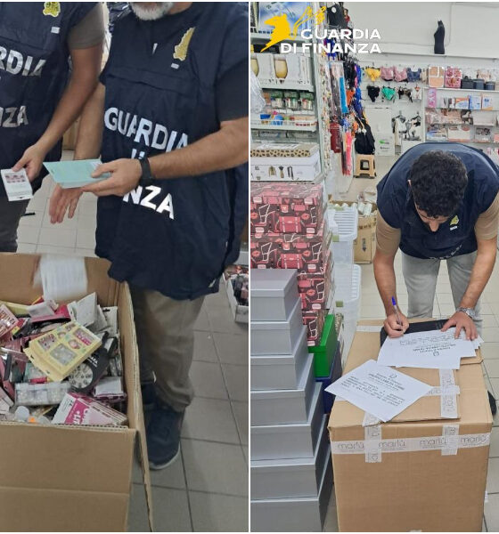 Maxi sequestro della Guardia di Finanza: ritirati dal mercato oltre 200mila prodotti non sicuri 56 guardia finanza sequestro merce lamezia 01
