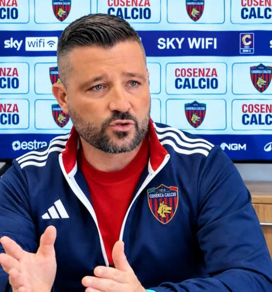 Federico Coppitelli allenatore Cosenza Calcio conferenza