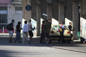 Polizia all’Autostazione di Cosenza, ma stavolta è solo finzione per il film con Lillo, Frank Matano, Paolo Calabresi e Asia Argento 53 Film Cosenza 02