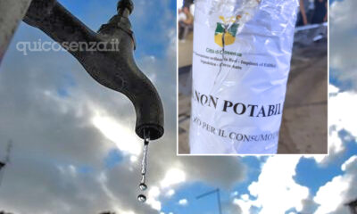 Fontane pubbliche acqua non potabile divieto ordinanza Cosenza