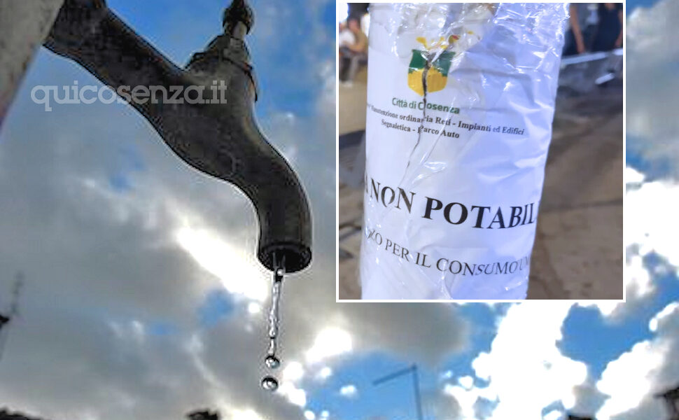 Fontane pubbliche acqua non potabile divieto ordinanza Cosenza