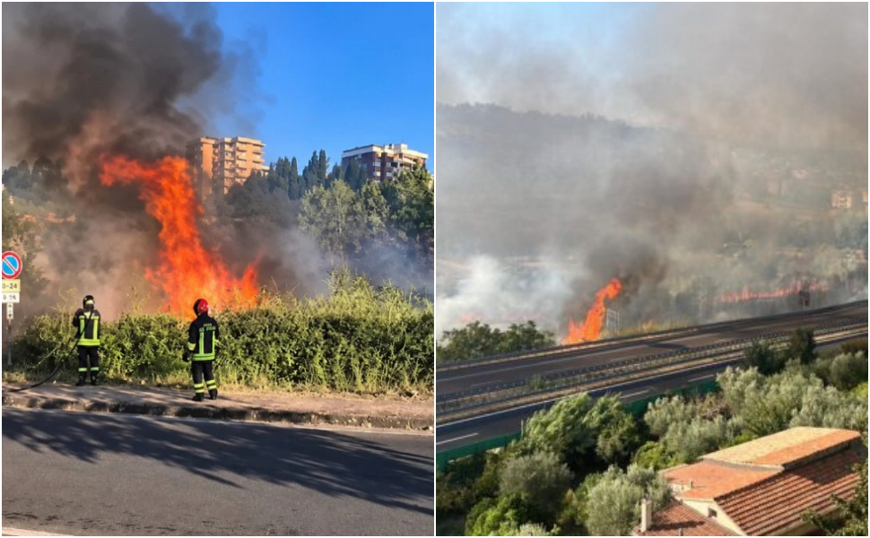 Incendio Cosenza