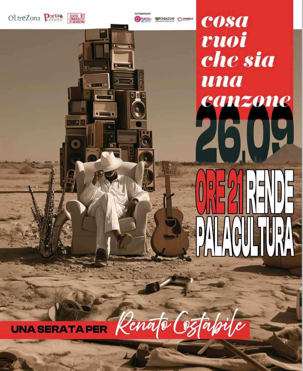 A Rende una serata per ricordare Renato Costabile: la musica d'autore diventa solidarietà e futuro 53 Locandina renato costabile