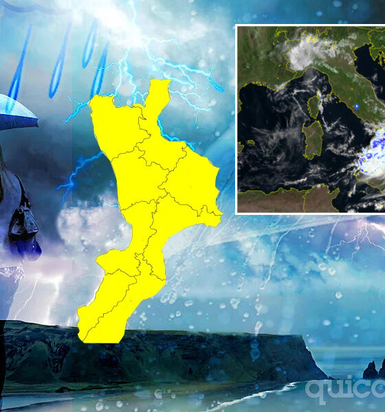 Maltempo in calabria temporali allerta gialla