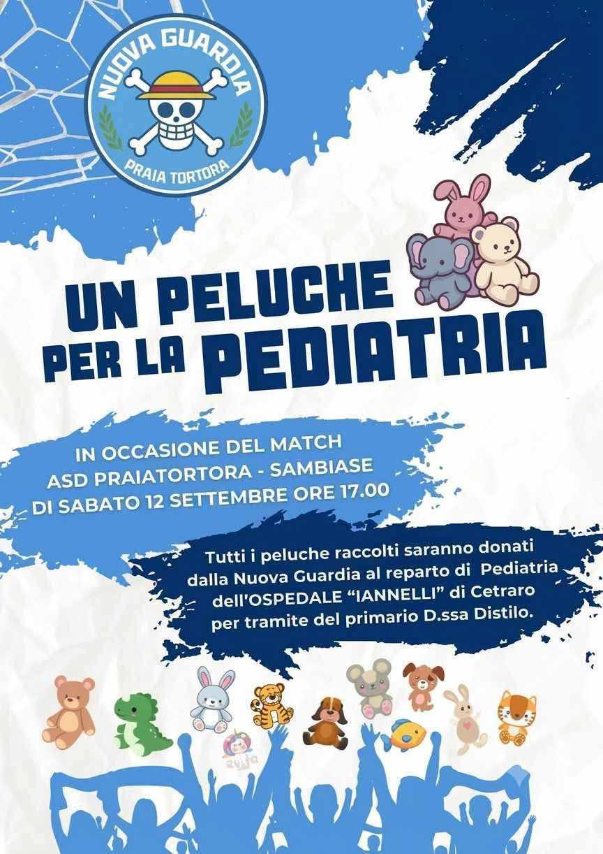 PraiaTortora, “Un peluche per la Pediatria”: il calcio si mobilita per i bambini di Cetraro 53 Peluche in pediatria - stadio tedesco praia a mare 02