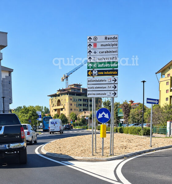 Viabilità a Rende, la maggioranza fa muro: «strade riparate al 50% e nodi viari risolti. A breve i lavori dello svincolo A2» 56 Rotatoria di Quattromiglia