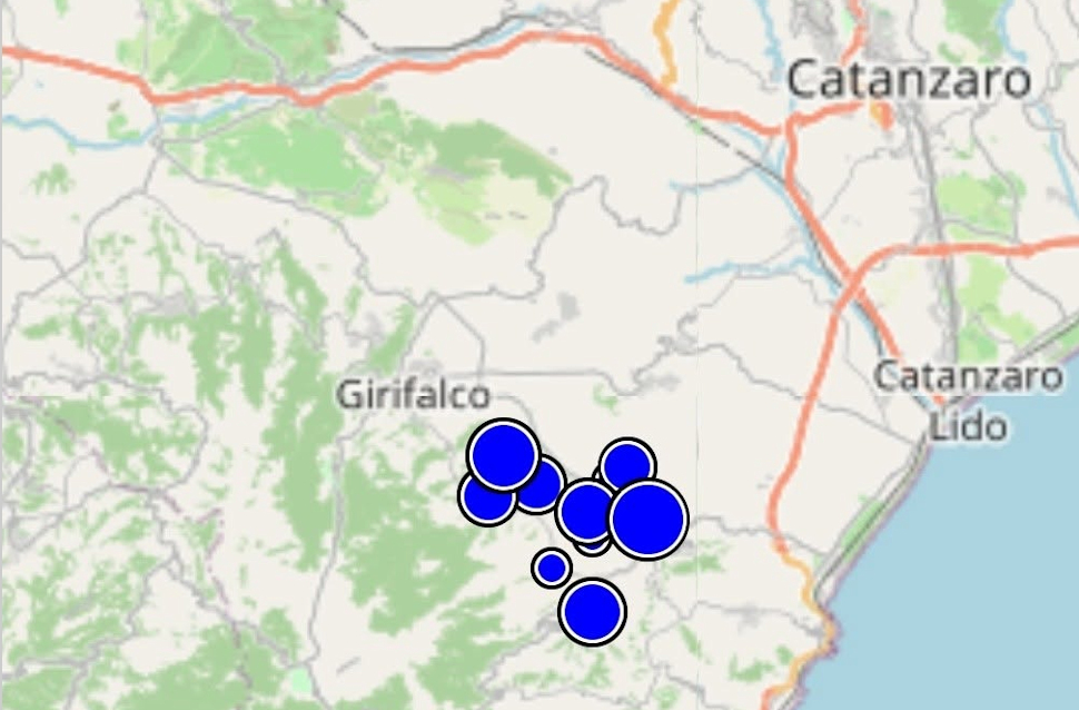 Sciame sismico in Calabria. Almeno 10 scosse di terremoto, la più forte di magnitudo 3.5 52 Scosse di Terremto Calabria2