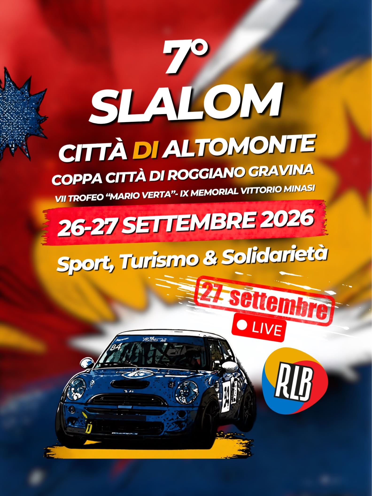 Motori, solidarietà, musica e territorio: tutto pronto per il 7 “Slalom Città di Altomonte - Coppa Città di Roggiano Gravina” 54 Slalom Città di Altomonte - Coppa Città di Roggiano Gravina
